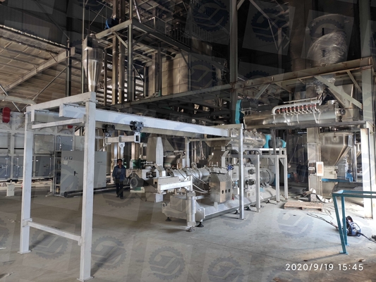 1TPH 800KW Fish Feed Production Line Twin Screw Extrusion Machine For Tilapia