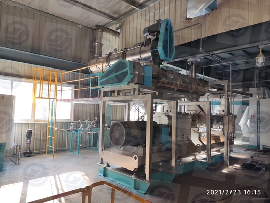 1TPH 800KW Fish Feed Production Line Twin Screw Extrusion Machine For Tilapia
